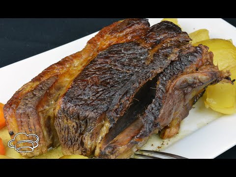 Costilla de ternera asada al horno con verduras Javier Romero