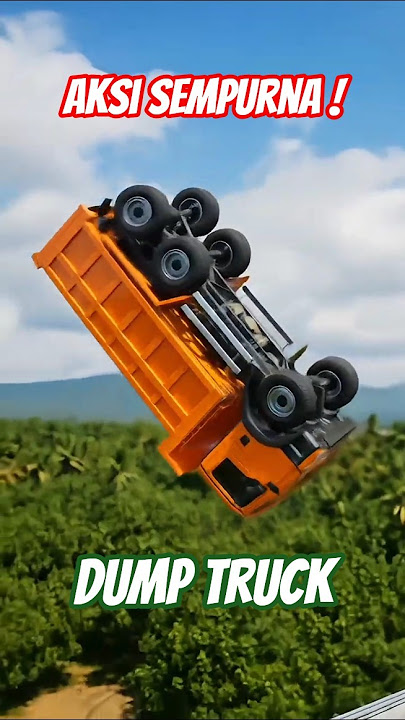 Truk Oleng Dump Truck Muat Pasir Aksi Sempurna Jumping Lewati Jembatan! #trukpasir #mobildamtruk
