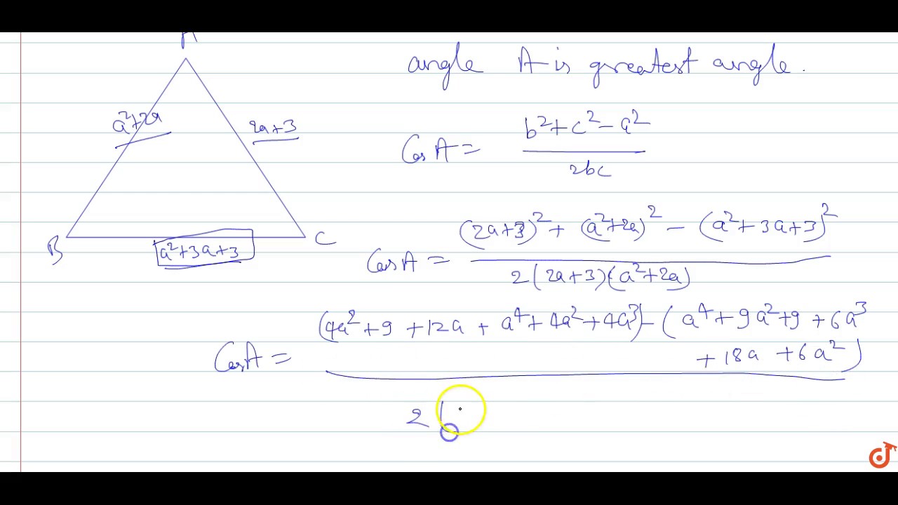 Find Out Greatest Angle Of The Triangle YouTube Find Out Greatest Angle Of The Triangle YouTube