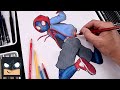 How To Draw Miles Morales | Spider Man Draw &amp; Color