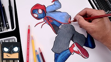 How To Draw Miles Morales | Spider Man Draw & Color