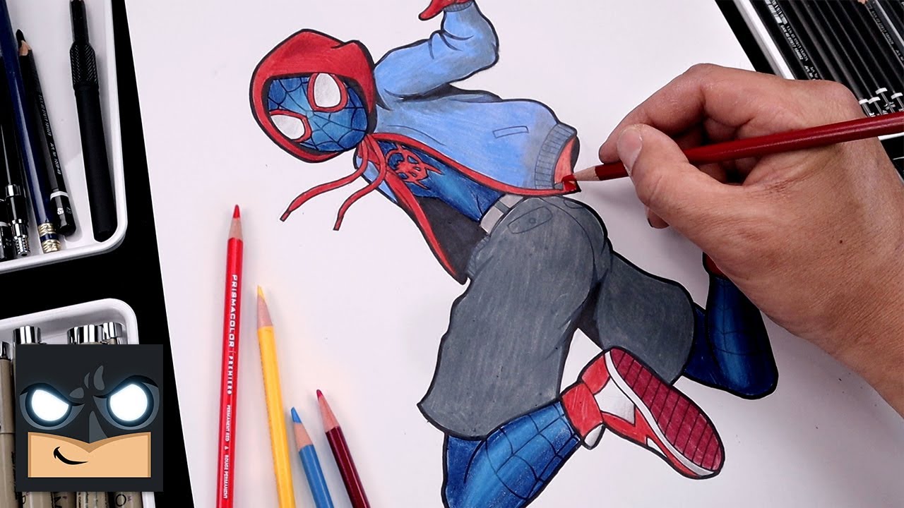 How To Draw Miles Morales | Spider Man Drawing Tutorial - YouTube