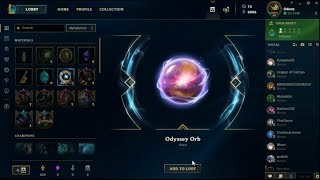 OPENING ODYSSEY ORBS FOR THE NEW ODYSSEY LEAGUE OF LEGENDS EVENT