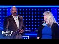 Peggys answer shuts up steve harvey in fast money