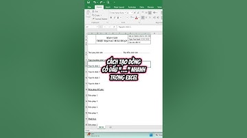 Cách Tạo Dòng Chấm Chấm Nhanh Trong Excel #kienthuc #excel #freefire #exceltips #tintuc #funny #fyp
