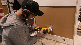 How to Cut a Receptacle Into a Cabinet
