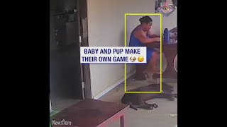 👁️Toddler and pup go for ride 🐶😂