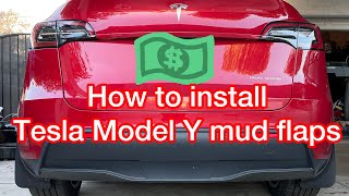 Quick Unboxing and installing of BASENOR 2023 Tesla Model Y Mud Flaps Splash Guards no drill needed
