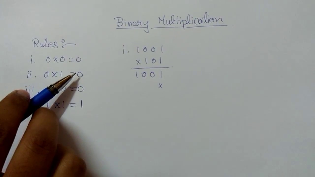 Multiplication of two binary numbers. - YouTube