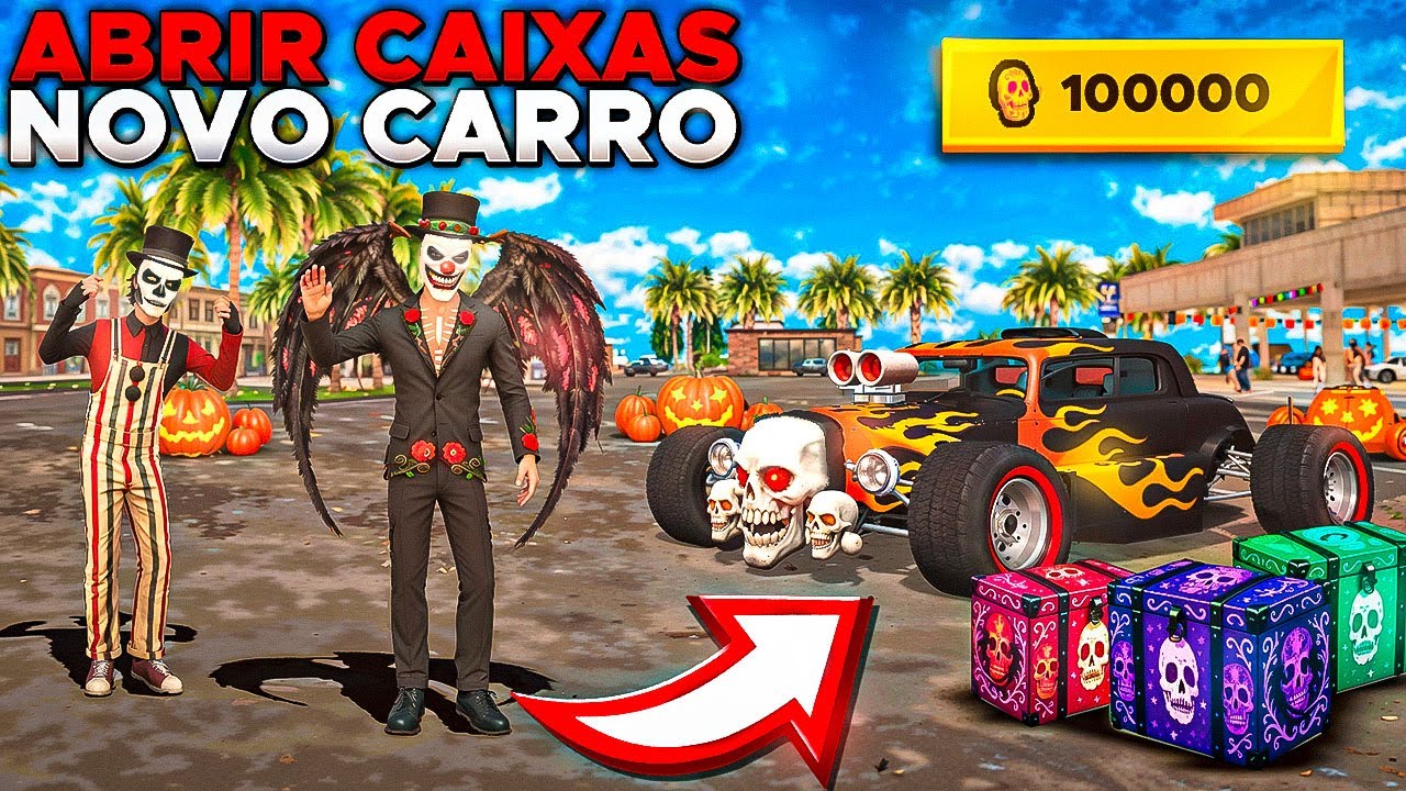 ABRIR CAIXAS E GANHEI O NOVO CARRO! 100000 MOEDAS NO RIO RISE