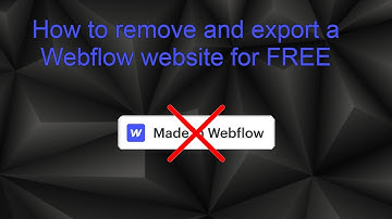 Export webflow website and remove "made in webflow" badge for free
