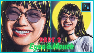[ Photoshop Tutorial ] Vexel Art Portrait - PART 2 EYES & MOUTH