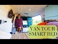 VAN TOUR | SMART BED BUILD in a Mercedes sprinter 144 (2019)