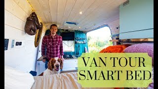 VAN TOUR | SMART BED BUILD in a Mercedes sprinter 144 (2019)