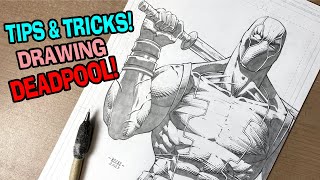 Drawing DEADPOOL Pencils Only *Tips And Tricks* ?