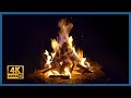 Campfire with Crackling and Popping. 4k. Soothing and Relaxing.