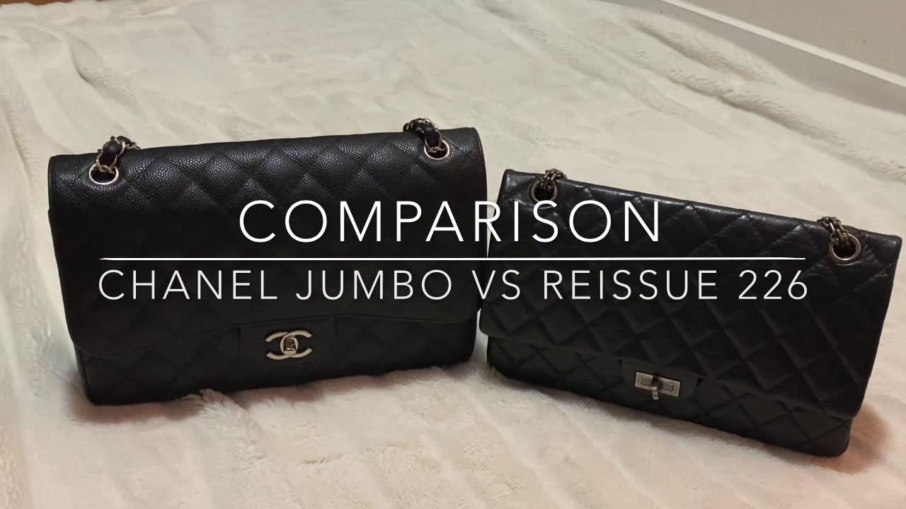 Comparison of the Chanel Jumbo and the Reissue 226 size (with mod