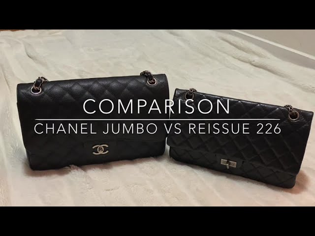 Comparison of the Chanel Jumbo and the Reissue 226 size (with mod