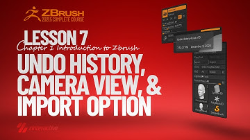 How to use Undo History, Camera View & Import Option in Zbrush? | Lesson7 | Chapter1 | Zbrush 2021.5