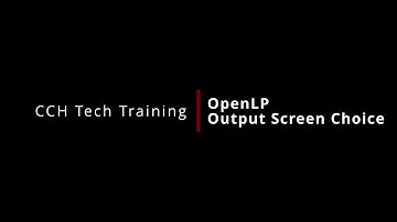 OpenLP output screen choice