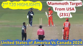 2nd T20 Highlights | USA vs Canada | Canada tour of USA 2024