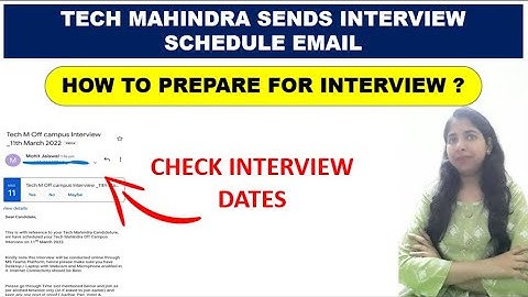 Tech Mahindra Sending Interview Schedule Email | TR+HR Round | Tech Mahindra Interview Preparation
