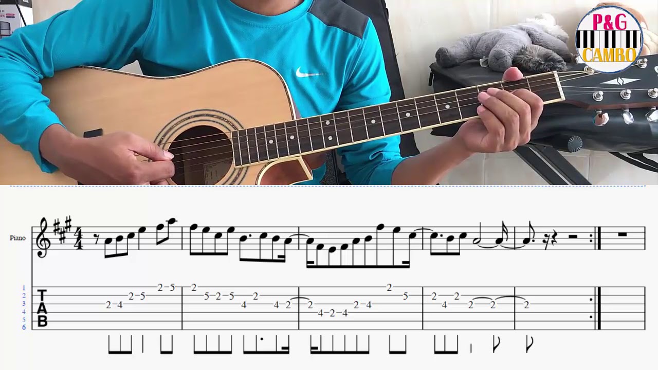 រៀនលេងបទ សារ៉ាវ៉ាន់ - ចន្ឋូ - Chanthou -  Guitar Lesson | Chhay GTR