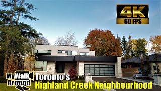 Toronto Neighbourhoods: Highland Creek neighbourhood in the east end of the city (4k video walk)