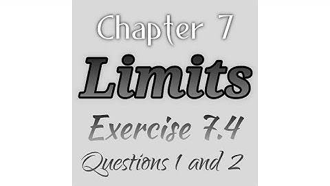 Limits Exercise 7.4 Questions 1 and 2 11th Commerce Maths 1 Maharashtra Board New Syllabus
