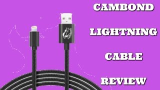Apple MFI Certified Lightning 2.4A 12W Cube Wall Charger with 2ft Long Lightning USB Cable CamBond USB 2.0 cable to Lightning Cable
