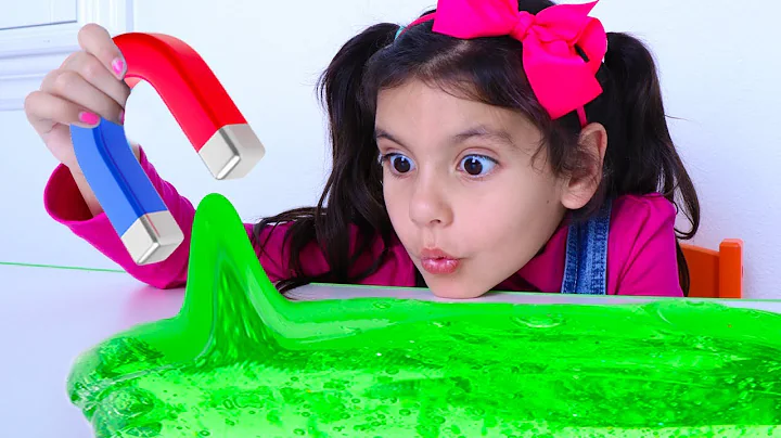 Ellie & Kaden's Magnetic Slime Science Experiments - DayDayNews