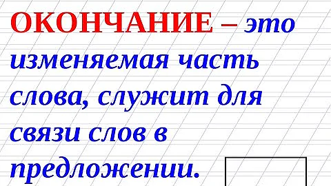 Окончание. Что такое окончание и для чего. Окончание слова. Есть окончание ок в русском языке. Правило окончание.