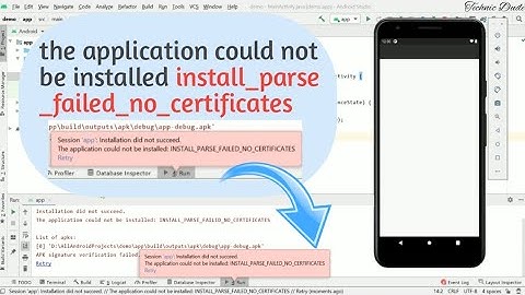 How to solve - INSTALL_PARSE_FAILED_NO_CERTIFICATES error - @TechnicDude