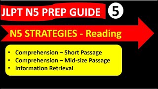 JLPT N5 Strategy for Reading Comprehension | JLPT N5 Prep Guide Series | Video 5