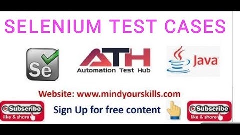 Selenium test Cases