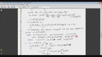 18MAT21 Advancd calculus and Numerical methods   VECTOR CALCULUS  Gauss divergence theorem and examp