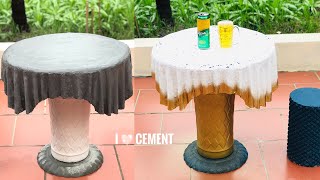 Amazing idea #1 How to make a Coffee table from Cement and Old Towels at home - Garden Decoration #1