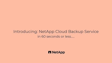 NetApp Cloud Backup Service in 60 seconds or less