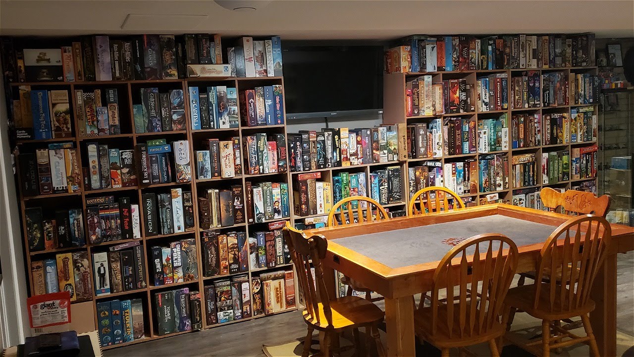 Game room almost done, organized my collection finally! [COMC] :  r/boardgames