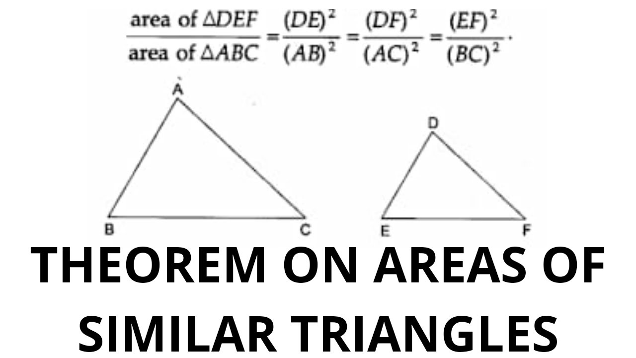 THEOREM ON AREAS OF SIMILAR TRIANGLES YouTube THEOREM ON AREAS OF SIMILAR TRIANGLES YouTube