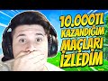 10.000TL KAZANDIĞIM TURNUVA MAÇLARIMI İZLEDİM !! (Fortnite Türkçe)