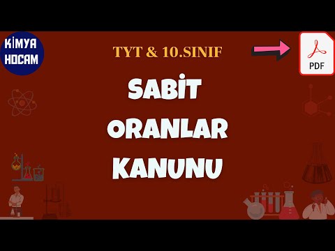 2-Sabit Oranlar Kanunu | Kimyanın Temel Kanunları | 10.sınıf | Tyt | Kimya Hocam