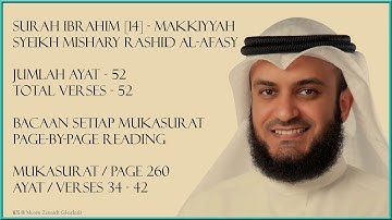 IBRAHIM [14] - MISHARY RASHID - PAGE 260 - VERSES 34 - 42