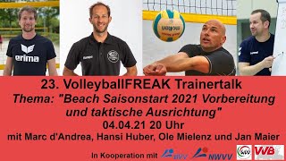 23. VolleyballFREAK Trainertalk - Beach Saisonstart 2021 Vorbereitung und taktische Ausrichtung