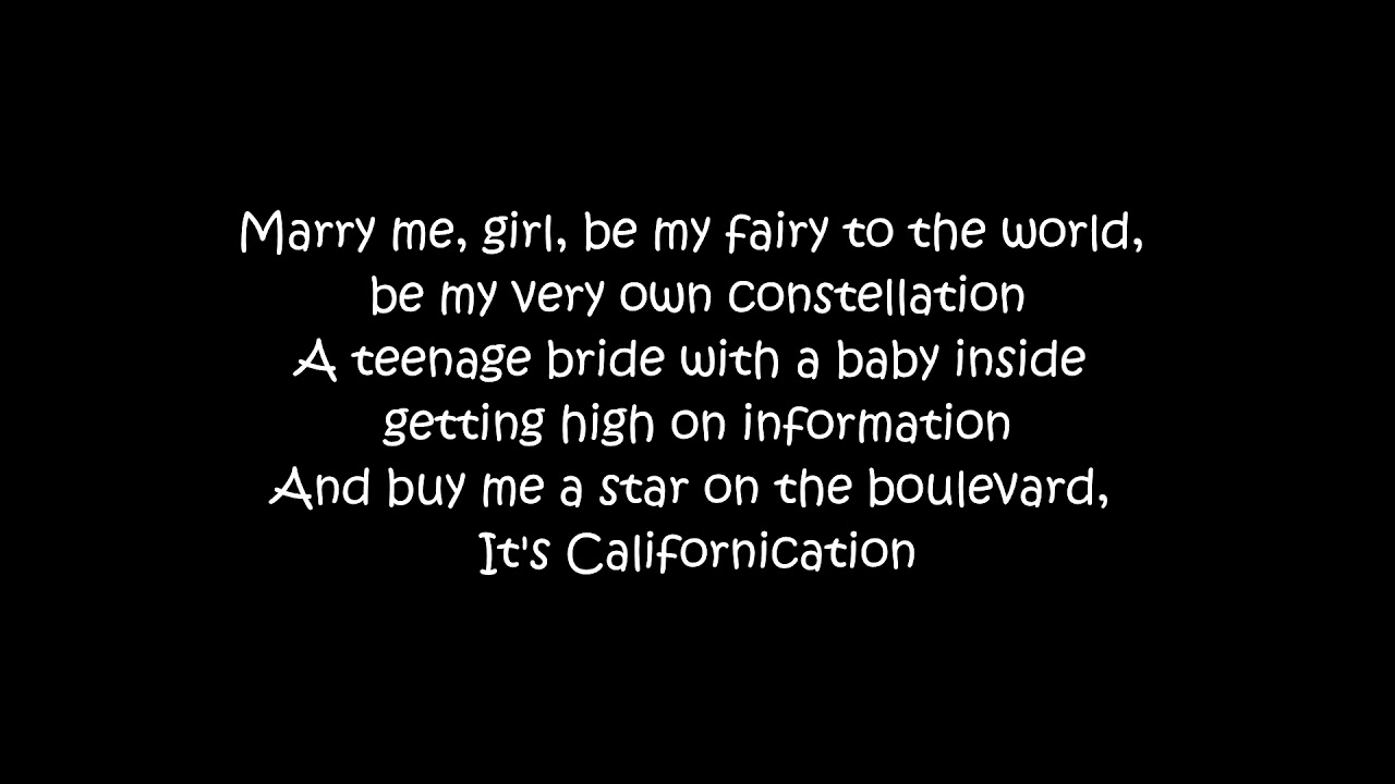 Red Hot Chilli Peppers Californication (Lyrics) YouTube