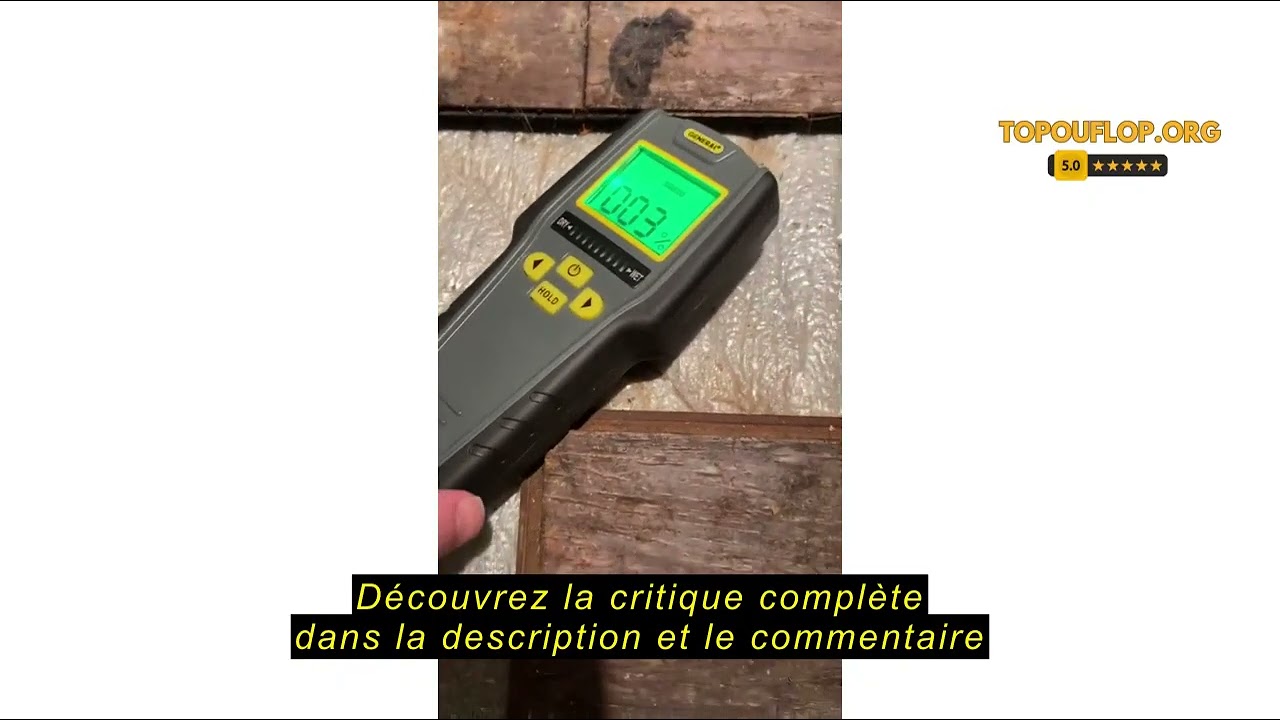 Avis sur la General Tools Moisture Meter, Pinless, Digital LCD with Tricolor Bar Graph (MMD7NP)