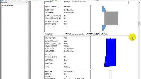 Mastercam X6 Lathe - 008 - Setup Sheets & Job Documentation