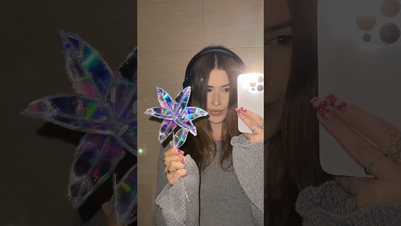 STUNNING DIY Lily MADE From CDs Sparkling RECYCLED Craft IDEA