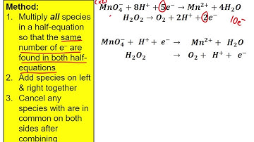 KAC30.3 - Redox II: Constructing Redox Equations by Combining Half-equations