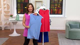 Susan Graver Modern Essentials Liquid Knit A-Line Tunic on QVC